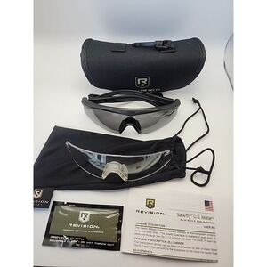 Revision Military Sawfly Tactical Eyewear, Clear & Smoke Lens, Black Frames.